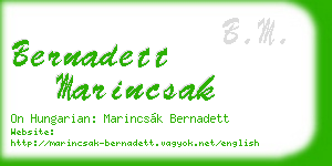 bernadett marincsak business card